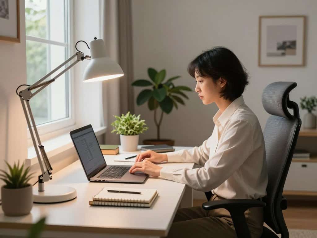 Arbeitsplatzergonomie mit optimaler Schreibtischbeleuchtung für Augengesundheit