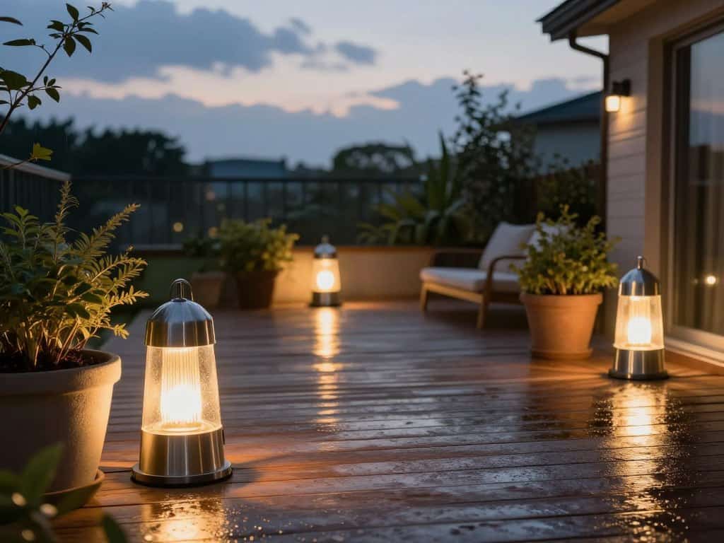 Witterungsbeständige Außenleuchten Materialien für Terrassen