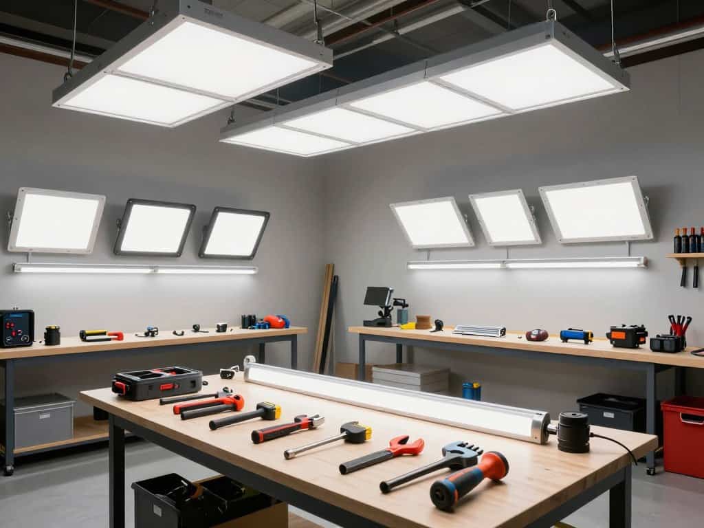 LED Beleuchtung Werkstatt mit verschiedenen Montageoptionen