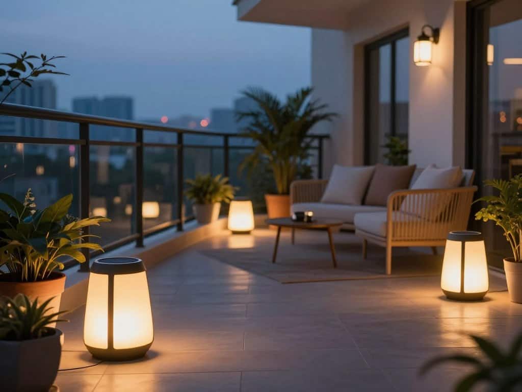LED Solarleuchten mit langer Akkukapazität für Balkone