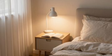 Leselampe am Bett Position
