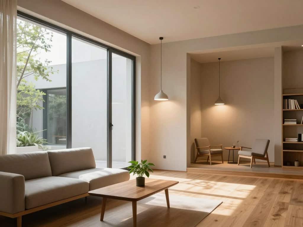 Licht im minimalistischen Zuhause