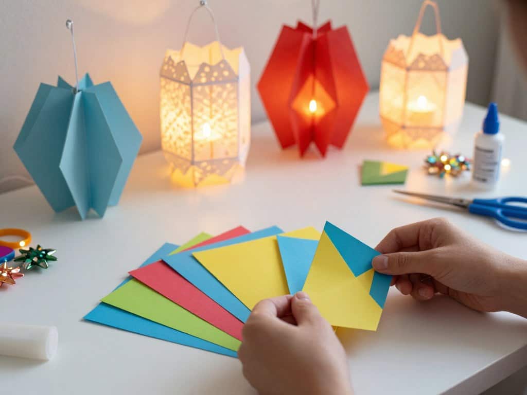 Papier falten Laterne Grundformen