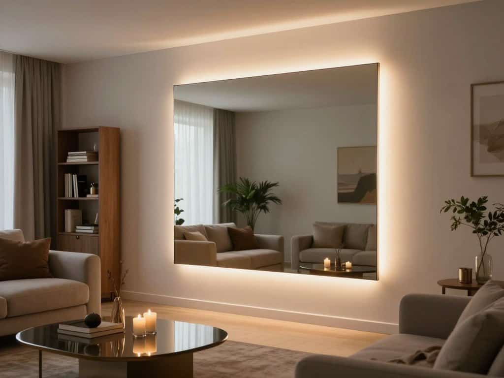 Wohnzimmer Deko mit Licht