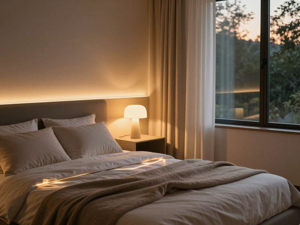 Beleuchtungskonzept Schlafzimmer mit Lichtebenen