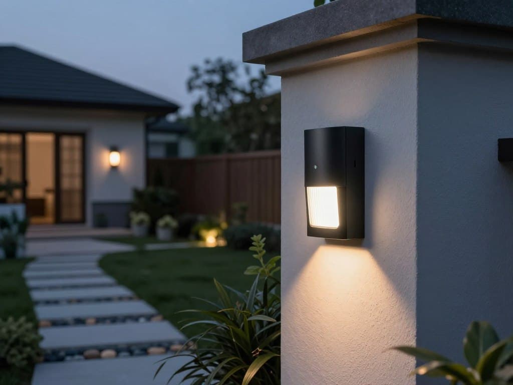 LED Außenleuchte mit Bewegungsmelder für Sicherheit Außenbereich