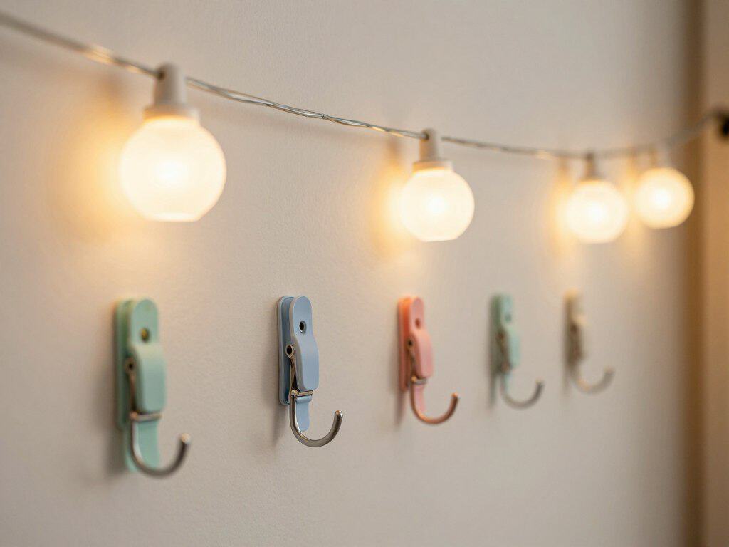 Lichterkette Clips und selbstklebende Haken für Wandmontage