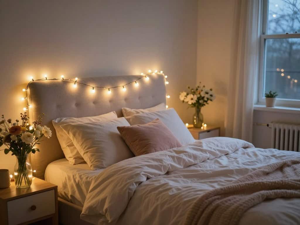 Lichterkette Schlafzimmer Dekoration