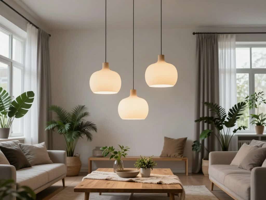 Pendelleuchten Skandinavisch im Wohnzimmer