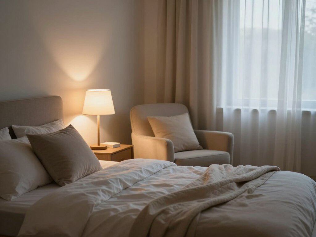 Dimmbare indirekte Beleuchtung im Schlafzimmer