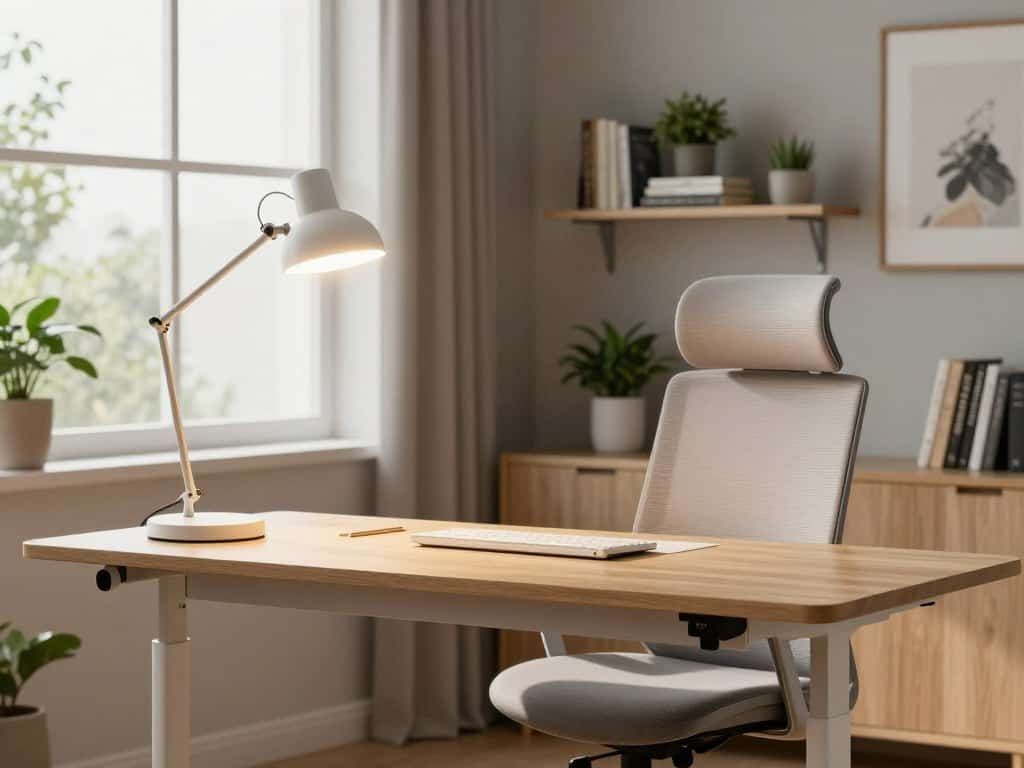 Ergonomische Lichtplanung im Homeoffice: Schreibtischlampe und Grundbeleuchtung kombinieren