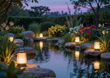 wasserdichte Lampen für Teich und Brunnen