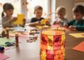Papierlaterne mit Kindern basteln