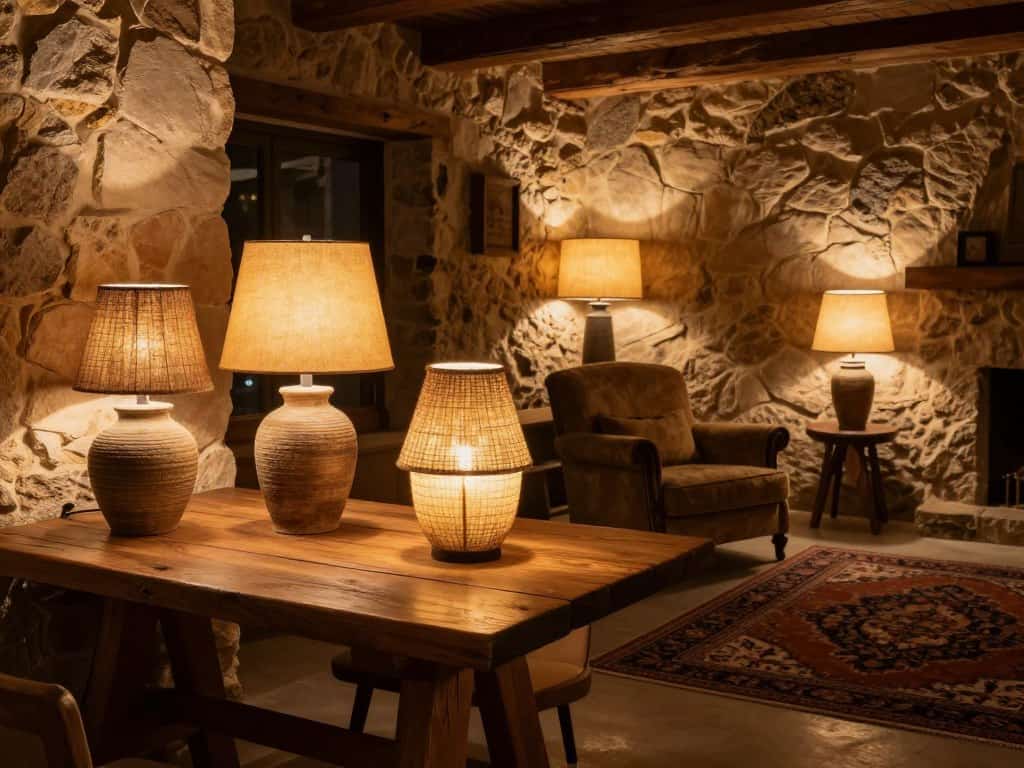Pflege und Integration rustikaler Lampen: Holz und Metall in harmonischem Ambiente