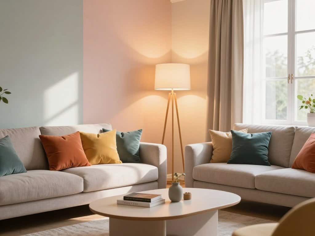 Licht und Farben praktisch planen: Wandfarbe und Lichtquelle aufeinander abstimmen