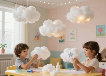 Wolken-Lichtdeko fürs Kinderzimmer