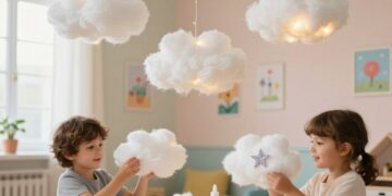 Wolken-Lichtdeko fürs Kinderzimmer